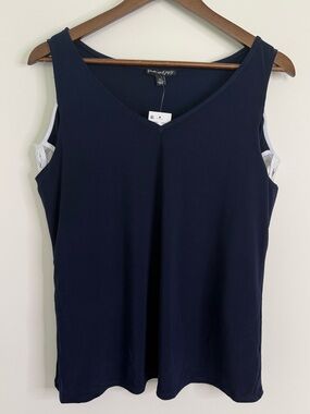 NWT Sam and Jess Navy Tank Size Petite Large